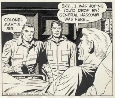 80: Kirby Wood Sky Masters 1/3/59 original comic art | Russ Cochran