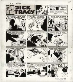 117: Gould Dick Tracy Sunday 10/1966 original comic art | Russ Cochran