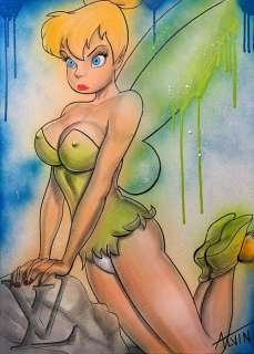 Alvin Silvrants | Tinkerbell LV Louis Vuitton - Original drawing in colour by Alvin Silvrants | Catawiki