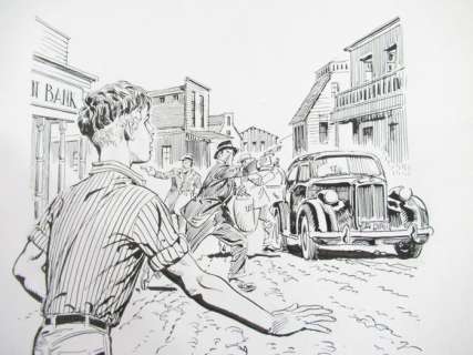 Roberto Diso | Mister No n. 13 Speciale Copertina Originale - ’’ Un Giovane Americano’’ Roberto Diso - Page volante - Exemplaire unique - (1999) | Catawiki