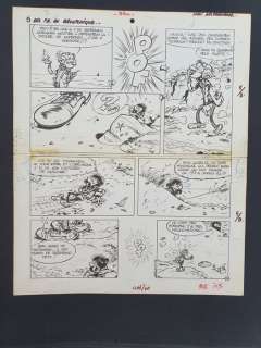 Seron, Pierre | Seron, Pierre - Planche originale - Les Petits hommes T2 - Les Petits hommes au Brontoxique - (1974) | Catawiki