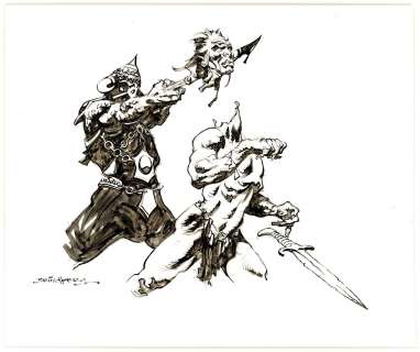 Tom Grindberg | Grindberg - Death Dealer Drawing NO RESERVE! | Russ Cochran