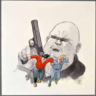 Planches Originales / Illustrations / Sérigraphies | BARU  Couverture or | Estim Nation