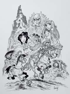 Philippe Luguy | Luguy, Philippe - Projet de couverture de la série Percevan - La magicienne des eaux profondes - Page volante | Catawiki