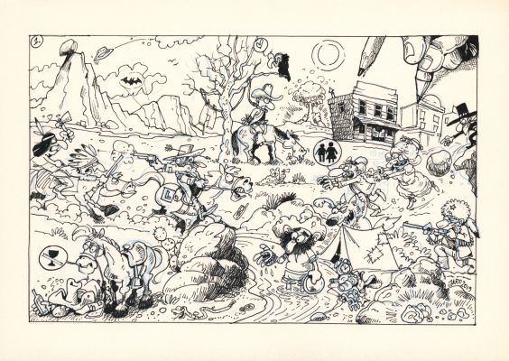 Jarosław Wojtasiński (Jaro) | Bardzo dziwny western, rysunek satyryczny | Galeria Komiksu