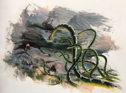 Follet, René | Follet, René - Peinture originale - Les 1001 Nuits - Sinbad le marin - (1980) | Catawiki