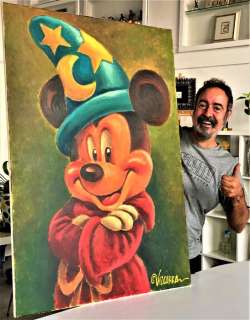 Vizcarra, Joan | Mickey Tribute to FANTASIA - Large Painting - Size: 116 x 2 x 80 cm - Joan Vizcarra - Acrylic Art | Catawiki