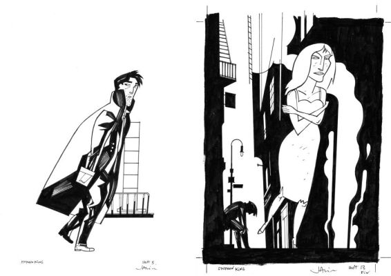 Javier Olivares | ILUSTRACIÓN para el libro «LUNCH AT THE GOTHAM CAFÉ» (Almuerzo en el Gotham Café), de Stephen King. | The Comic Art Agency