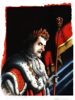 Couverture originale en couleurs directes pour Double Masque Tome 6 L‘Hermine par Martin JAMAR