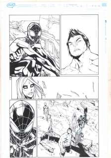 Humberto Ramos, Victor Olazaba - champions #11 p. 18 - spider-man (miles morales), hulk (amadeus cho), viv vision, ironheart (riri williams), falcon (joaquin torres), & wasp (nadia van dyne) - 2017