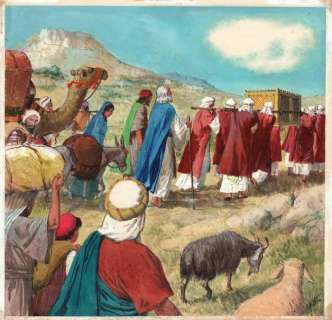 Uptton, Clive | Clive Uptton - Originele illustratie in gouache - Historische scène - Exodus - Page volante - (1966) | Catawiki