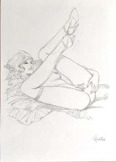 Leone Frollo | Pin Up - Leone Frollo - studio originale - Page volante | Catawiki
