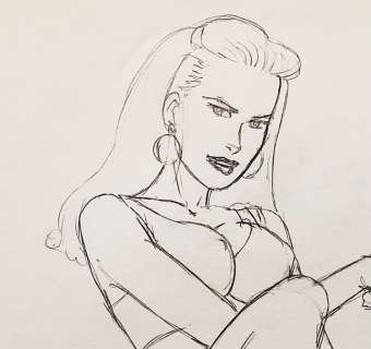 Roberto Baldazzini | Roberto Baldazzini - Disegno originale a matita - firmato - Page volante | Catawiki