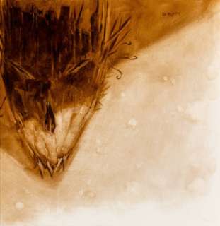 Gerald Brom (American, b. 1965)
 The Plucker interior illustration, 2005
 Oil on board
 10 x 10 in.
 Signed upper right...