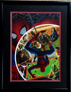 Sean Phillips - spider-man‘s tangled web #13 cover painting (2 spider-man images & 9 super villains! ) very large - 2002