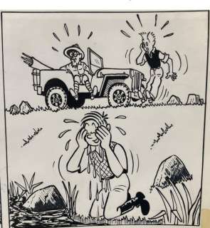 Pom (Jozef Van Hove) | Piet Pienter en Bert Bibber - Originele pagina (strook 47-50) - De diamantmijnen van koningin Salami - (1957) | Catawiki