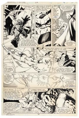 Lot 503 - Original Art * JERRY BINGHAM and GENE DAY * MARVEL TWO-IN-ONE #61, Page 14 | PBA Galleries