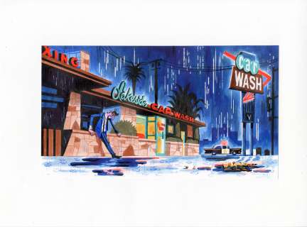 Alexandre Clerisse | ALEXANDRE CLÉRISSE – Illustration originale inspirée d’une scène de Moonlight Express – R06 | Galerie Barbier