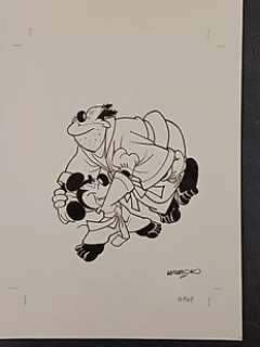 Corrado Mastantuono - Topolino Libretto n. 2748 - Corrado Mastantuono - Originale di Copertina "Il Cerchio Nero" - Firmato - Page volante - Exemplaire unique - (2008)