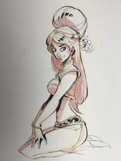 Barbucci, Alessandro | Barbucci, Alessandro - Dessin original couleur - EkhÃ¶ monde miroir | Catawiki