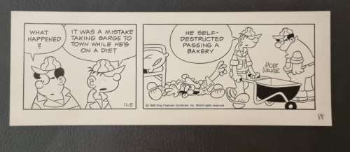 Mort Walker | Walker, Mort - Originele strook - gag Beetle Bailey / Flippie Flink - Page volante - (1988) | Catawiki