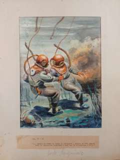 Mario D’antona | Salgari - La perla sanguinosa - Page volante - Exemplaire unique | Catawiki