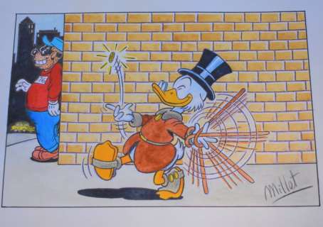 Millet | . Scrooge McDuck & The Beagle Boys - Millet - Original Drawing - EO | Catawiki