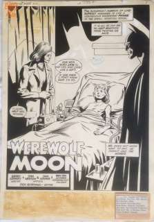 Dan Adkins Don Newton - detective comics 505 pg 1 splash (dc, 1981) vs werewolf
