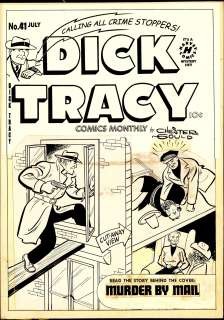 Joe Simon As Chester Gould | Gould (Simon) - DICK TRACY #41,  HARVEY COMICS,  Cover Art, (1951) | Russ Cochran