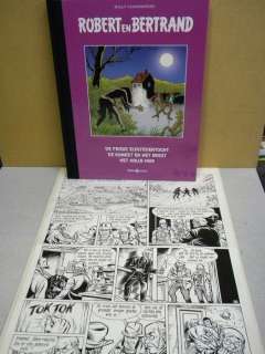 Ron Van Riet / Studio Vandersteen | Robert en Bertrand - Groot formaat trilogie met originele pagina (p.21) uit De Elfstedentocht - Cartonné - EO - (2019) | Catawiki