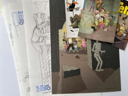 Cromheecke, Luc | Cromheecke, Luc - 15x Originele ontwerpschetsen - Nero - De Toet van Tut - (2020) | Catawiki