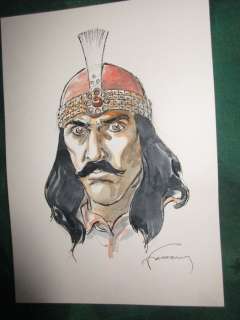 Hermann | Hermann - Dessin original couleur - Sur les traces de Dracula - Vlad l’empaleur | Catawiki