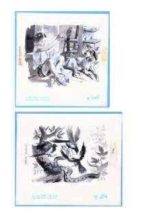 Follet, René - Le Maître de La Barthelasse | Follet, René - Le maître de la Barthelasse - Illustration originale - Oiseaux défendent le nid- Enfant avec chien - (1964) | Catawiki