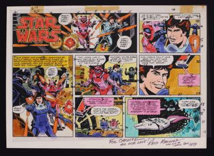 Original Color Guide for the June 17th, 1979 Entry of the Star Wars Comic Strip by Russ Manning | mycomicshop.com
