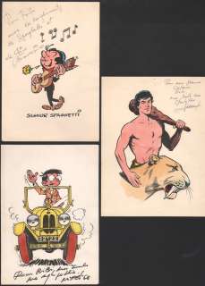 Divers | Ensemble de trois dédicaces imprimées et rehauss… | Millon