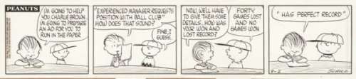 150: Schulz Peanuts daily 8/2/61 original art | Russ Cochran