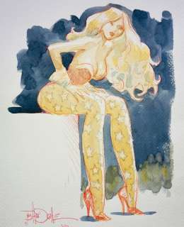 Andreae, Jean-Baptiste | Andreae, Jean-Baptiste - Dessin original en couleur - American Sexy Girl - Format: 21 x 29 cm. | Catawiki