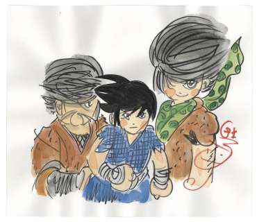 Shirato Sanpei Hand-Drawn Color Illustration