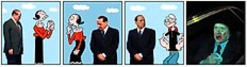 Jeroom | Jeroom - "Berlusconi vs Popeye" NFT + Art paper on plate (2022) | Catawiki