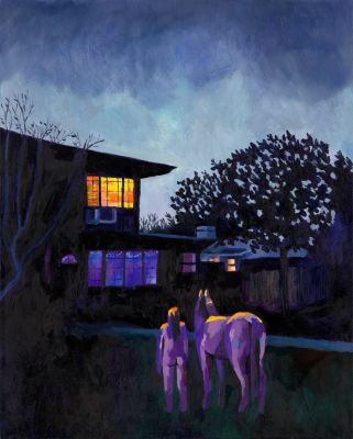 Lisa Hanawalt | Night in the Rancho - Huile sur toile | Huberty Breyne Gallery