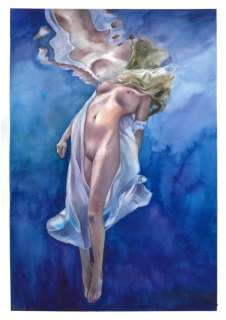 Maxart Factory | MAXart Factory - Aquarelle nude female painting - Size: 29,5 x 42 cm. - (2019) | Catawiki