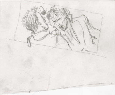 Enki Bilal | GRAPHITE IN PROGRESS 3 – Dessin original 44 | Galerie Barbier