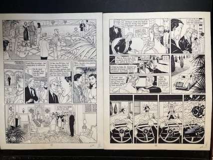 No Reserve - Berthet, Philippe | No Reserve - Berthet, Philippe - 2x Planche originale - Le Privé d’Hollywood T2 - Amerika - (1986) | Catawiki