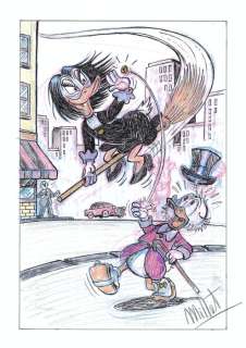 Millet | Uncle Scrooge & Magica de Spell - Original Signed Drawing by Millet | Catawiki