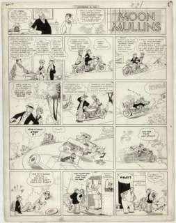 162: Willard Moon Mullins Sunday original comic art | Russ Cochran