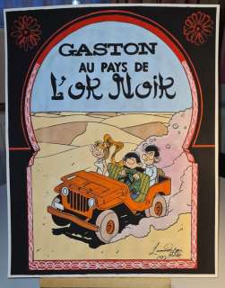 Di Matteo, Leonardo | Di Matteo, Leonardo - Dessin original couleur - Hommage Ã  Franquin et Hergé - (2020) | Catawiki