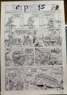 Pica | Pica - Planche originale - Les Profs T1 - Interro surprise - (2000) | Catawiki