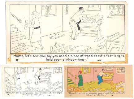 Unknown Artist - Open Window (6/15/??) Original, Proof & Color Proof (6/15/??) | Russ Cochran