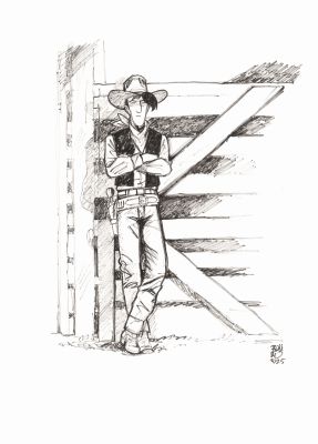 Brüno | 2025 - Lucky Luke contre la barrière | Huberty Breyne Gallery