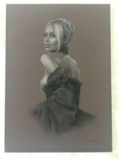 Celine | Pin-up art - Original drawing - Female nude - Page volante - (2015) | Catawiki